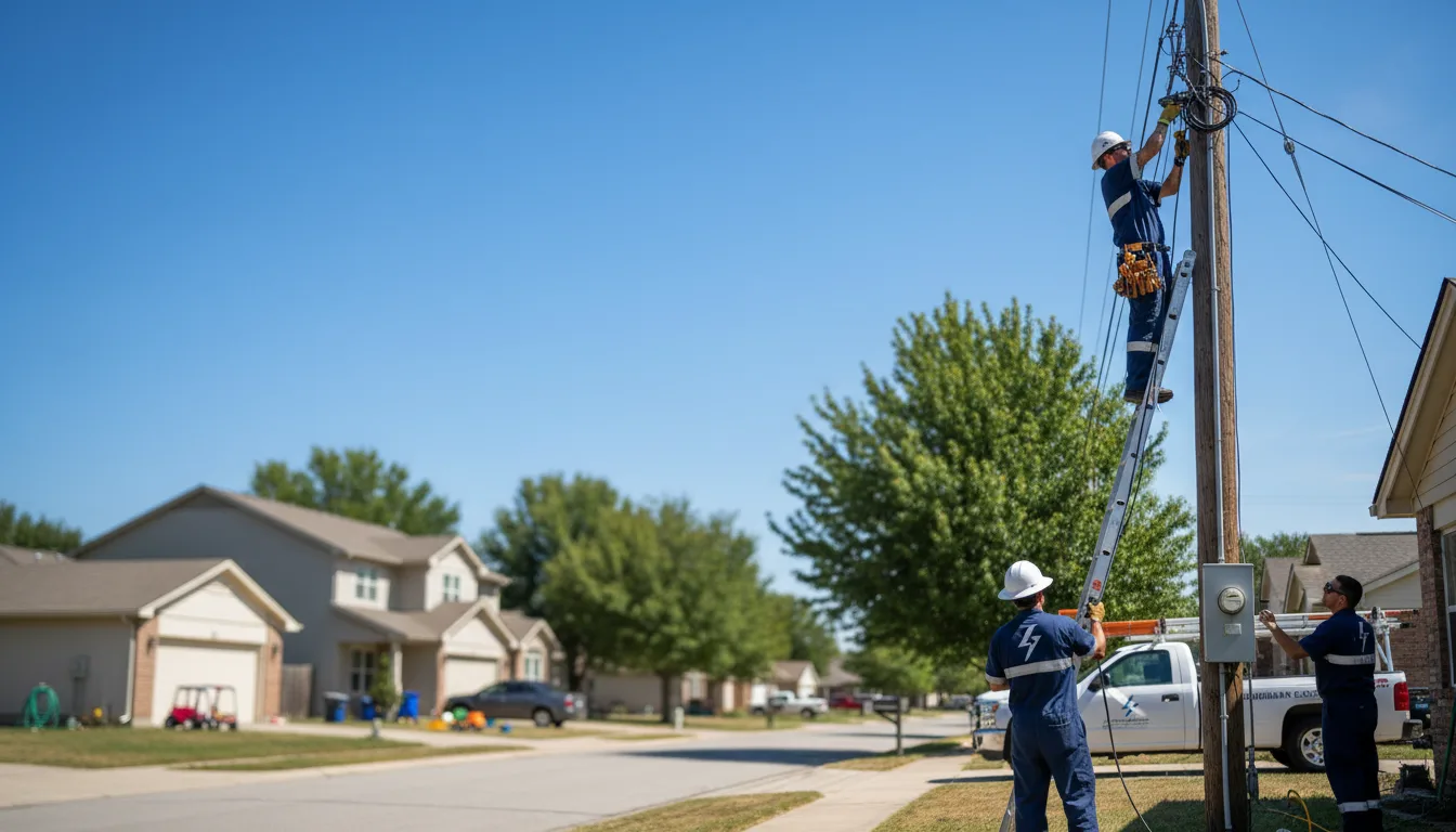 Residential electrician providing installation services in Bernie, MO